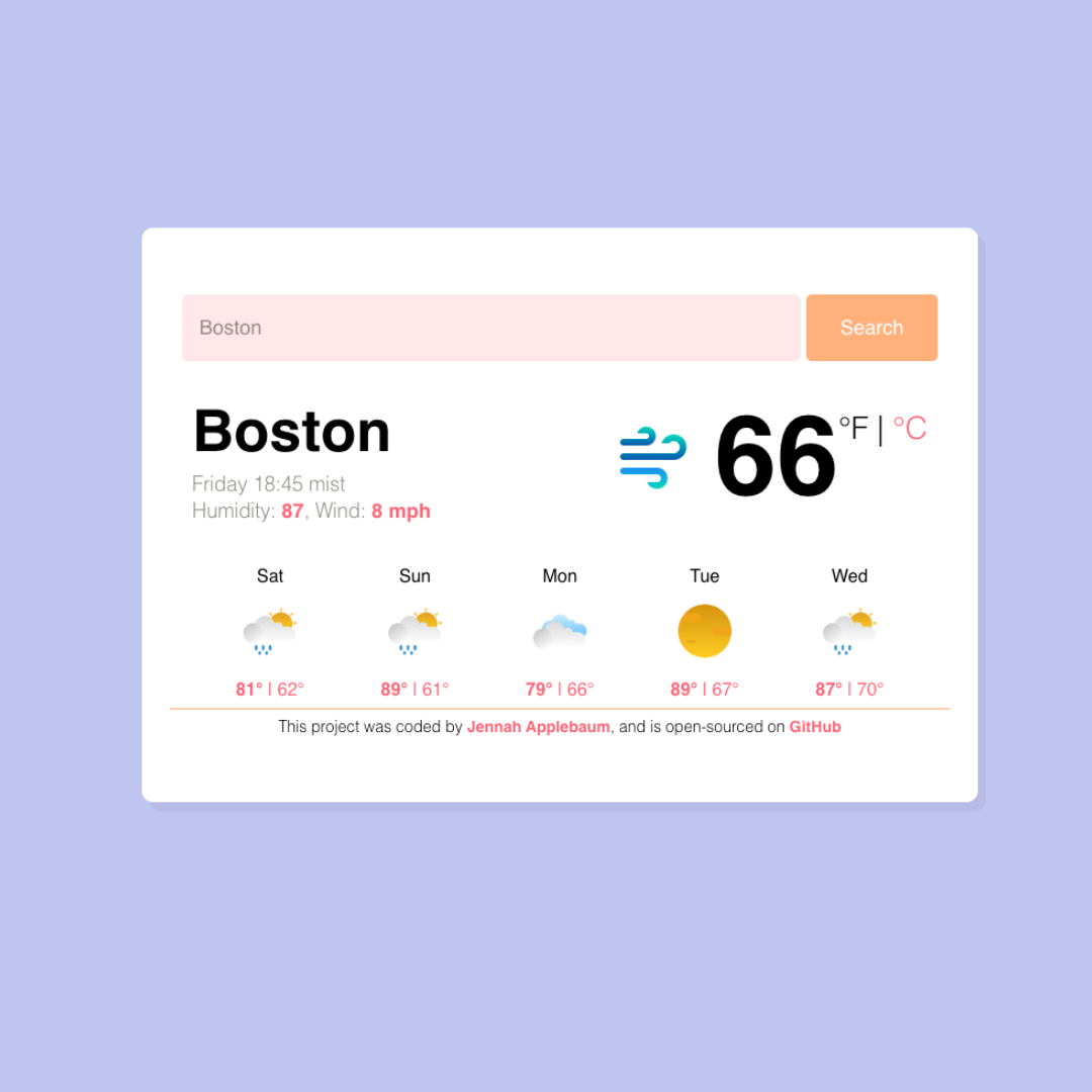 React Weather Application